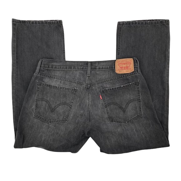 Levi's 514 Men's Charcoal Gray Slim Straight Leg Jeans - Picture 2 of 8